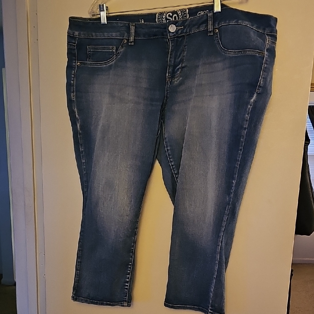 SO Women's Blue Cropped Skinny Jeans - Ankle Crop